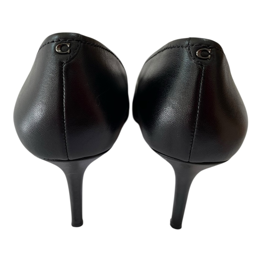 Coach Classic Dress Heels Black Pumps Old Money Chic Pointed Toe Women Size 8 - Picture 5 of 14